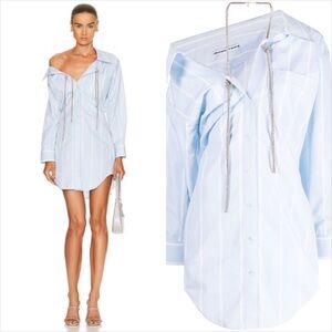 AUTHENTIC Alexander wang shirt with diamond halter neck detail